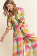 Load image into Gallery viewer, MULTI COLOR CHECK JUMPSUIT
