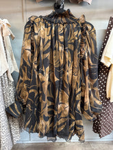 Load image into Gallery viewer, BLACK SMOCKED CHIFFON MINI DRESS
