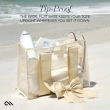 Load image into Gallery viewer, Case-Mate Ecru Raffia Bow Jelly Tote Bag
