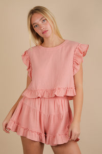 SUPER SWEET SHORT SET BLUSH