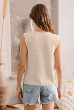 Load image into Gallery viewer, RIBBON BOW SLEEVELESS SWEATER TOP
