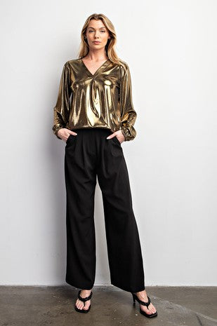 GOLD FOIL BLOUSE