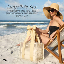 Load image into Gallery viewer, Case-Mate Ecru Raffia Bow Jelly Tote Bag
