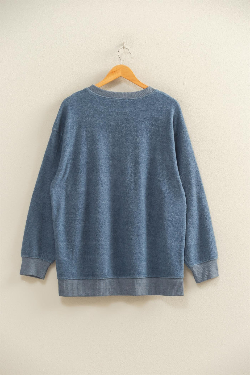DUSTY BLUE INSIDE OUT SWEATSHIRT