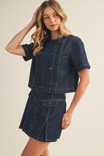 Load image into Gallery viewer, DENIM DOUBLE BREASTED TOP

