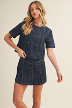 Load image into Gallery viewer, DENIM DOUBLE BREASTED TOP
