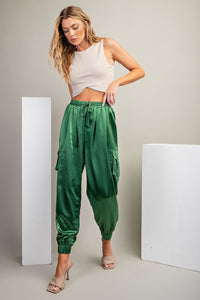 WILLA GREEN CARGO JOGGERS