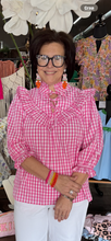 Load image into Gallery viewer, PINK GINGHAM BLOUSE
