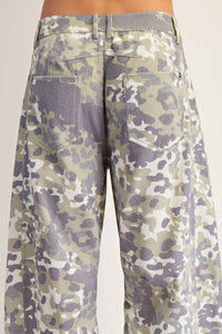 SAGE CAMO BARREL PANTS