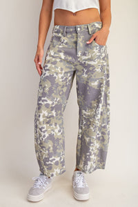 SAGE CAMO BARREL PANTS