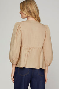 GIANNA BOW TIE BLOUSE