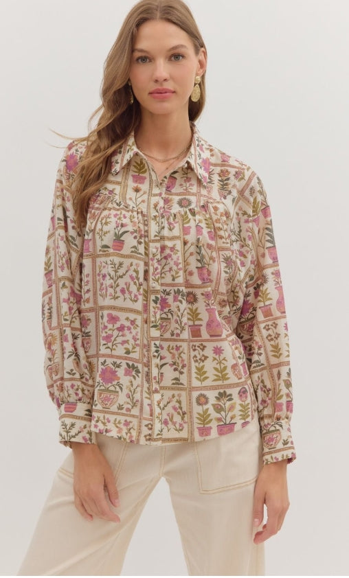 FLOWER POT BLOUSE