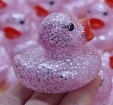 RUBBER DUCK PINK GLITTER