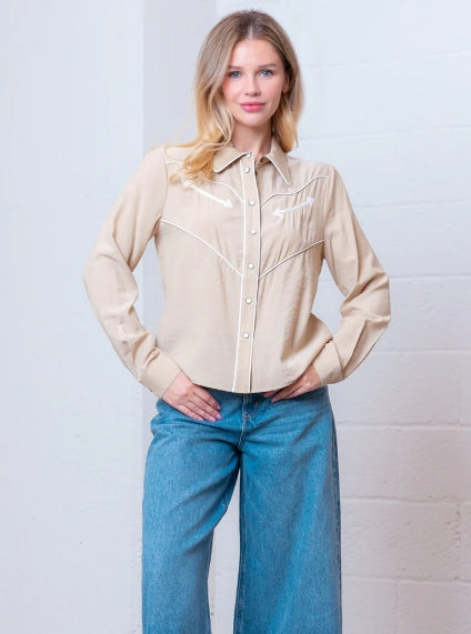 WESTERN LOOSE FIT BLOUSE