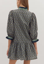 Load image into Gallery viewer, MIDNIGHT BLUE FLORAL MINI DRESS
