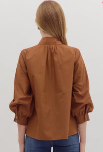 CARMEL SPLIT NECK BLOUSE