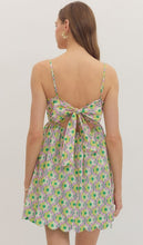 Load image into Gallery viewer, CHARTREUSE PRINTED MINI DRESS

