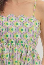 Load image into Gallery viewer, CHARTREUSE PRINTED MINI DRESS
