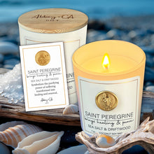 Load image into Gallery viewer, Saint Scentspirations Candles: Our Lady of the Miraculous Medal - Gardenia &amp; Sandalwood
