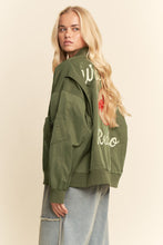 Load image into Gallery viewer, WEST COAST EMBROIDERED BOMBER JACKET
