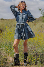 Load image into Gallery viewer, DIRTY WASH DENIM DRESS
