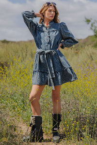 DIRTY WASH DENIM DRESS