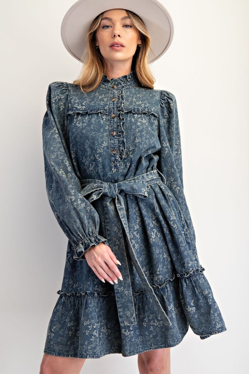 DIRTY WASH DENIM DRESS