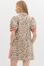 Load image into Gallery viewer, RACING STRIPE LEOPARD DRESS
