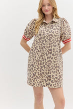 Load image into Gallery viewer, RACING STRIPE LEOPARD DRESS
