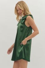Load image into Gallery viewer, SLEEVELESS BOW GREEN MINI DRESS
