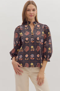 FLORAL PAISLEY BLOUSE