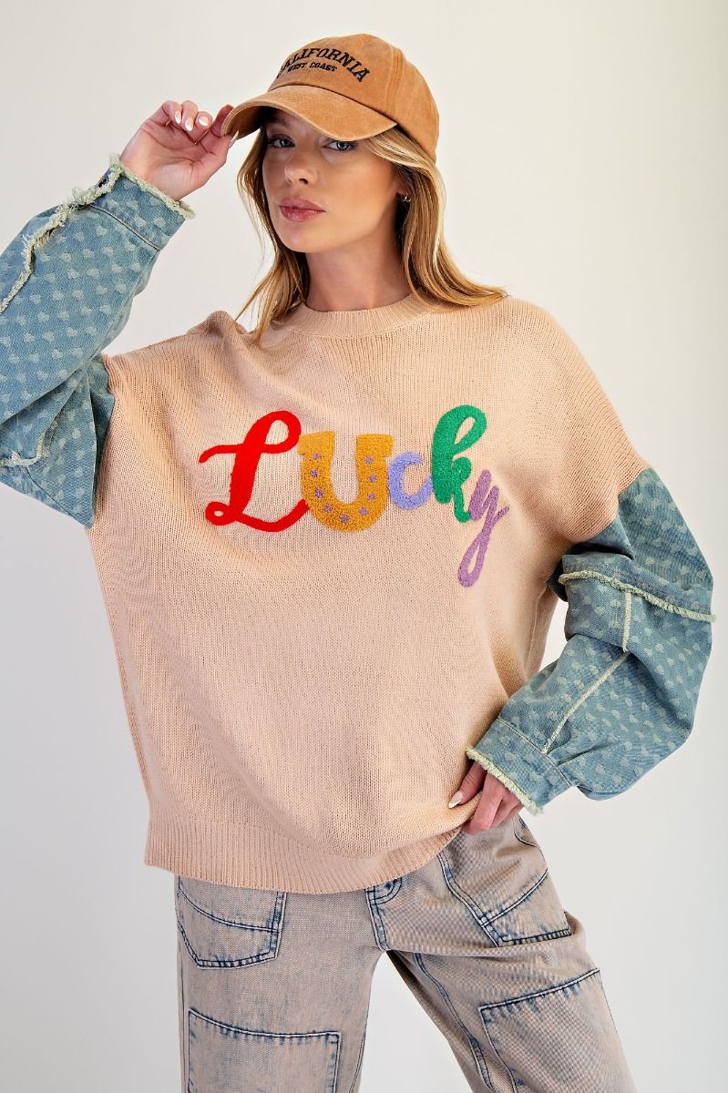BLUSH LUCKY SWEATER